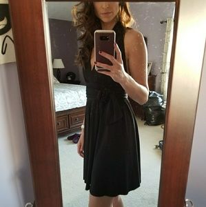 Backless Black Cocktail Dress